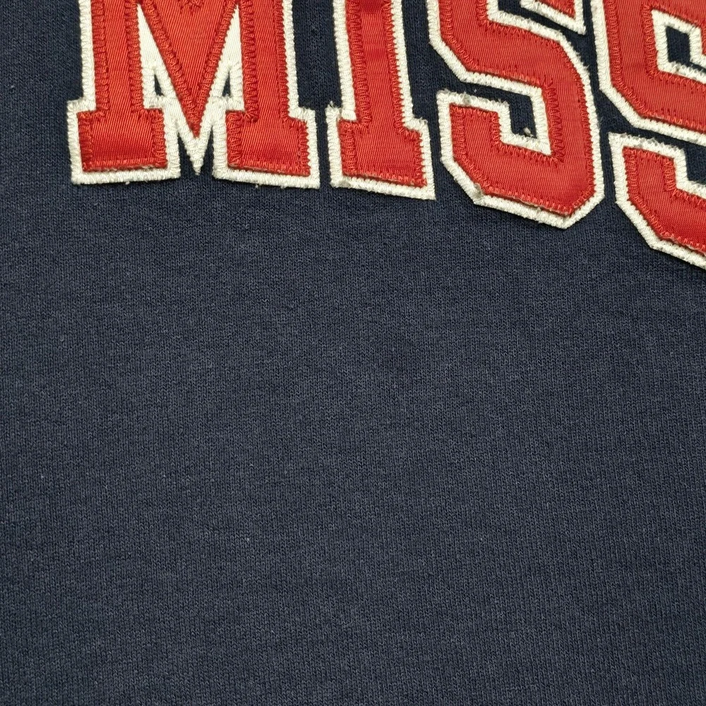 VTG‎ 90s Ole Miss Rebels Russell Athletic Hoodie Mens 3XL Navy NCAA